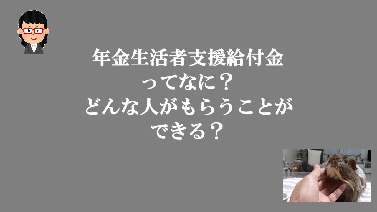 年金生活者支援給付金ってなに？どんな人がもらうことができる？